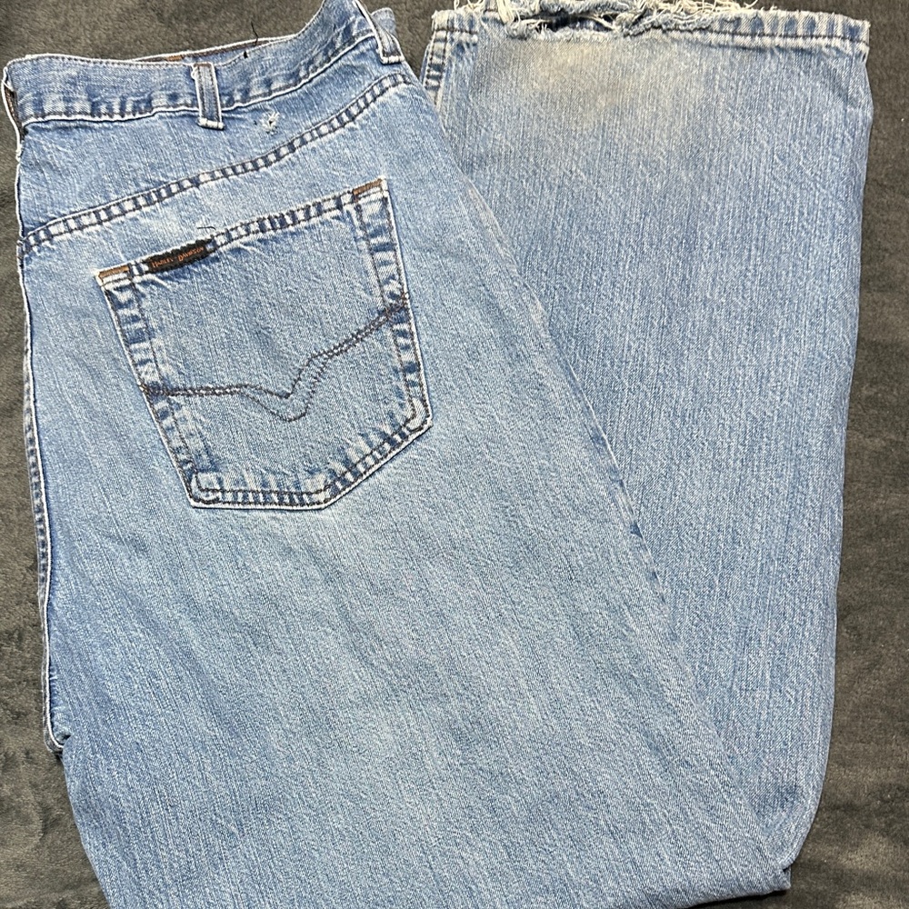 Men's Harley Davidson Light Blue Jeans